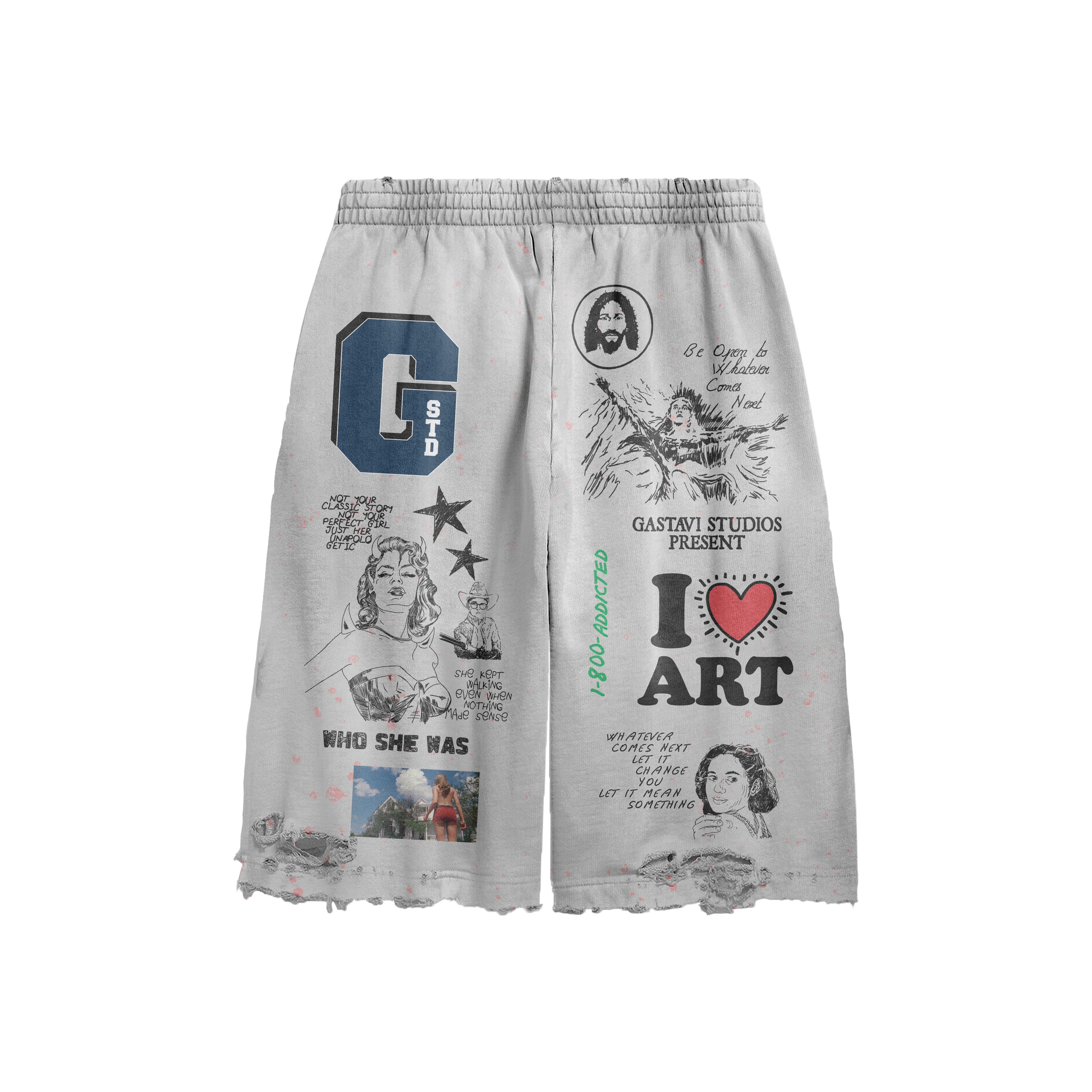 Gastavi Art Collage Shorts